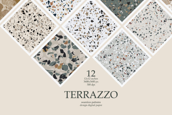 12 Terrazzo Seamless Patterns: Timeless Texture for Every Creative Project