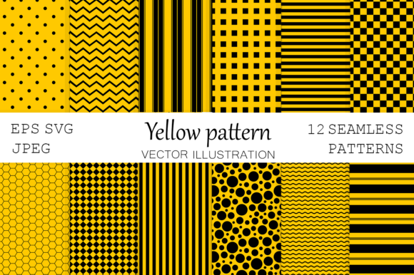 Abstract Yellow Seamless Patterns: Creative Freedom, Ready When You Are