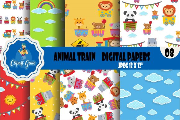 Animal Train Seamless Patterns: Creative Fuel for Crafters, Designers, and Educators