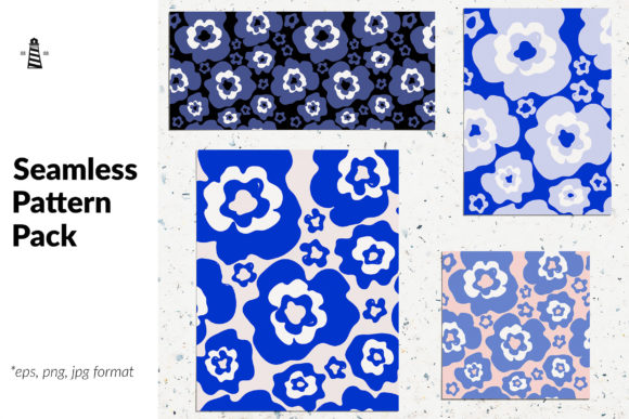Blue Flower Seamless Patterns: Precision-Crafted Vector Assets for Real-World Creative Workflows