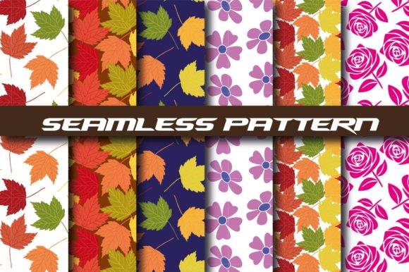 Leaves Patterns, Digital Papers Print