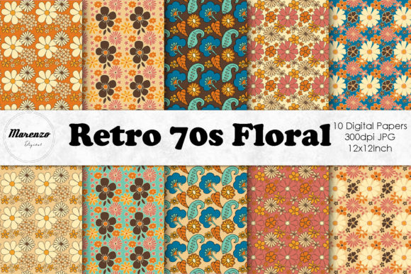 Retro 70s Floral Patterns