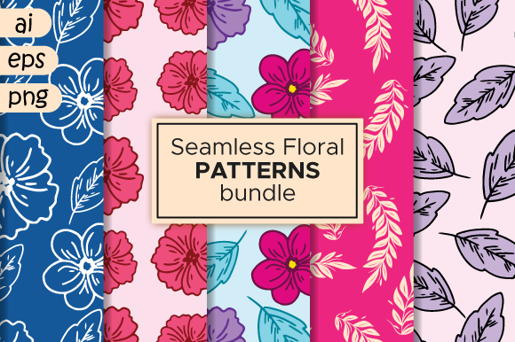 Seamless Floral Patterns, Papers Bundle: Natural, Print-Ready Designs for Real Creative Projects