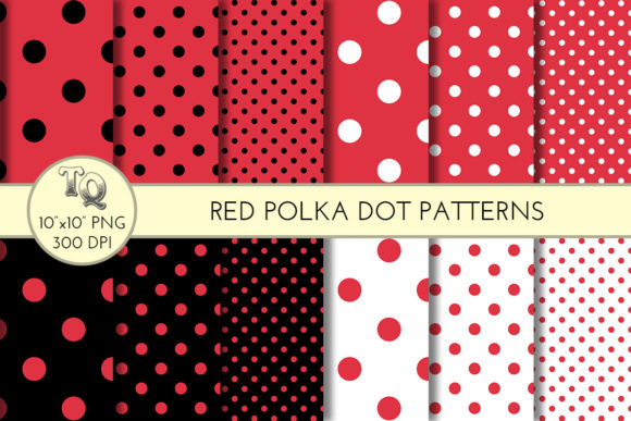 Seamless Red Polka Dot Patterns
