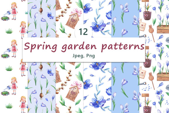 Spring Garden Patterns: Seamless Designs for Creative Projects