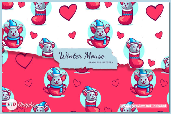 Winter Mouse Seamless Patterns: A Creative Resource for Designers and Crafters